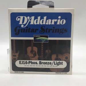 D'Addario EJ16 (12 To 53)E-Series Phosphor Bronze Light Acoustic Guitar Strings